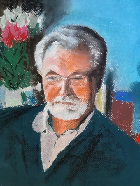 alain benard autoportrait au pastel